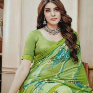 SYNTHETIC SAREE WITH BLOUSE PIECE