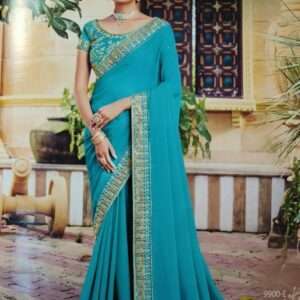 DESIGNER SAREE WITH DESIGNER BLOUSE PIECE