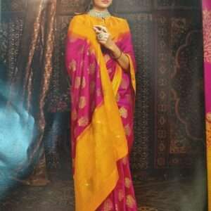 KATH KADAR PAITHANI SAREE WITH BLOUSE PIECE