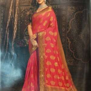 KATH KADAR PAITHANI SAREE WITH BLOUSE PIECE