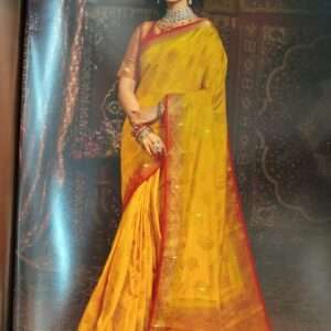 KATH KADAR PAITHANI SAREE WITH BLOUSE PIECE