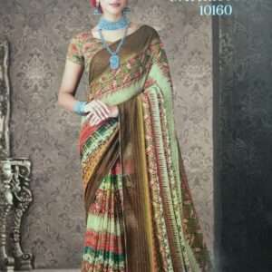 SUCHITRA GEORGETTE 3D PRINTED SAREE WITH BLOUSE PIECE