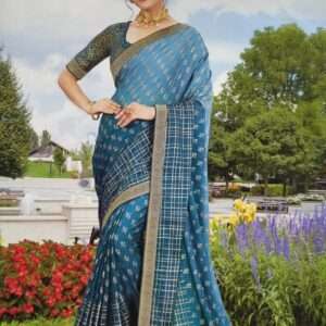 MICRPCHIPS SAREE WITH BLOUSE PIECE