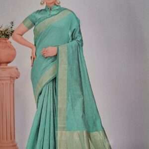 LEELAN COTTON SAREE WITH BLOUSE PIECE