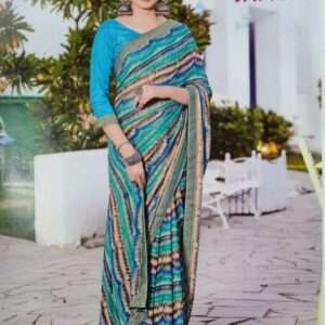 LAHARIYA SAREE WITH BLOUSE PIECE