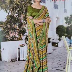 LAHARIYA SAREE WITH BLOUSE PIECE