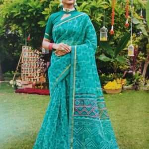 SUPERNET MUNGA KOTA SAREE WITH BLOUSE PIECE