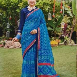 SUPERNET MUNGA KOTA SAREE WITH BLOUSE PIECE