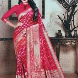 KATH PADAR SEQUENCE WORK SAREE WITH BLOUSE PIECE