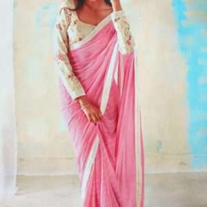 CHIFFON PRINTED SAREE WITH BLOUSE PIECE