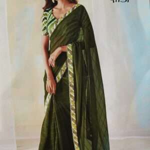 CHIFFON PRINTED SAREE WITH BLOUSE PIECE