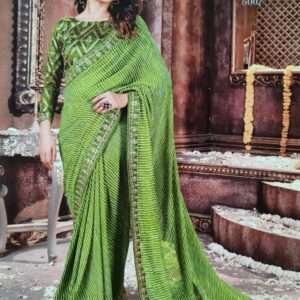 GOTA WPRK SAREE WITH BLOUSE PIECE