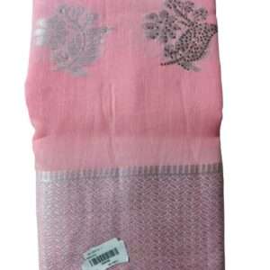 COTTON SILVER PATCH SAREE WITH BLOUSE PIECE