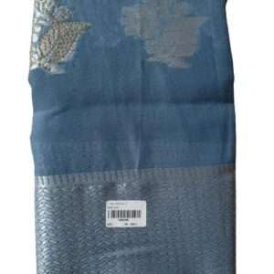 COTTON SILVER PATCH SAREE WITH BLOUSE PIECE