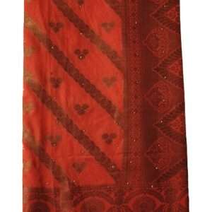 KATHPDAR LAHRIYA SAREE WITH BLOUSE PIECE