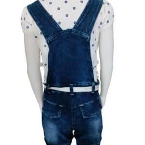 Baby Girls Party(Festive) Dungaree and Romper Top  (White)